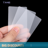 ?【Lowest price】TANG 10pcs BLANK transparent นามบัตรกันน้ำสำหรับอุปกรณ์สำนักงานโรงเรียน