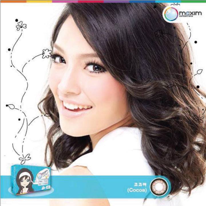 maxim-colors-contact-lens-คอนแทคเลนส์ตาสวย-กล่องฟ้า-สีน้ำตาลอ่อน-รายเดือน-1-คู่-2-ชิ้น