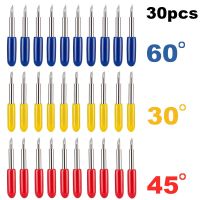 30Pcs 30 45 60 องศา Roland Cricut Cutting Plotter ใบมีดตัดไวนิลใบมีดออฟเซ็ตเครื่อง Cricut Milling Cutter Router Bit