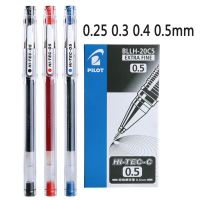 12pcs/Box Pilot HI-TEC Gel Pen Set 0.25 0.3 0.4 0.5MM Fine Point Ballpoint Pen Needle Neutral Gel Ink Black Blue Red BLLH-20C4 Pens