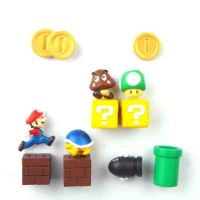 8/12/17/19/22/64ชิ้น3D Super Mario Bros. ตุ๊กตาของขวัญแม่เหล็กตู้เย็นสติกเกอร์ข้อความตกแต่งบ้านเด็ก