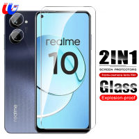 SGP Hybrid 2in1 9H กระจกนิรภัยสำหรับ Realme 10 10 Pro + 5G ครอบคลุมเต็มหน้าจอและกล้องฟิล์มเลนส์ Realme 10 9 7 6 5 10i 9i 8i 7i 6i 5i ป้องกันฟิล์ม