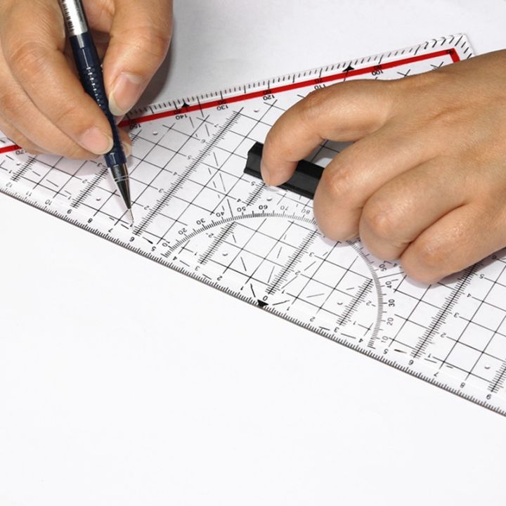 drawing-triangle-ruler-multi-function-drawing-design-ruler-with-handle-protractor-measurement-ruler-stationery