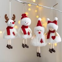 【CW】 Christmas Decoration 2022 Santa Claus Snowman Elk Plush Doll Hanging Pendant Merry Christmas Tree DecorationsXmas Ornaments Noel