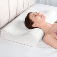 Memory Foam Cervical Pillow Orthopedic Contour Pillow for Neck and Shoulder Pain Relief Ergonomic Neck Support Sleeping Bed