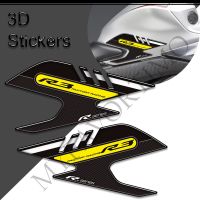 For YAMAHA YZF R3 YZF-R3 YZFR3 Tank Pad Side Grips Gas Fuel Oil Kit Knee Stickers Decals Protector 2019 2020 2021 2022