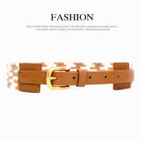 Vintage Vegetable Tanning Womens Belt Pin Buckle Belt Japanese Style Fashion All-Match Belt Korean Style Coat Waistband Simple Waist Seal