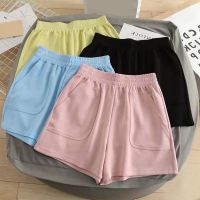 Casual Shorts Hot Pants Women Girls Sports Pants High Waist Wide Leg Shorts Bottoms Solid Color Soft Summer Loose Fashion