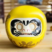 C 4 Inch Japanese Ceramic Daruma Doll Lucky Cat Fortune Ornament Money Box Office Tabletop Feng Shui Craft Home Decoration Gifts