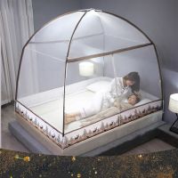 【LZ】❏♘❀  Summer Double Bed Mosquito Net Mosquito Net Soft Folding Free Installation Double Door 1.5/1.8 Bed Encryption Thickening