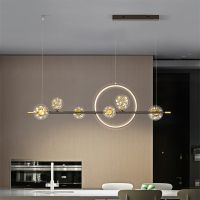 [COD] luxury restaurant chandelier modern minimalist magic beans full of stars creative personality bar led strip dining room lamps