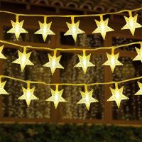 10/20/30/40 Leds Star Shaped LED Fairy String Lights Battery Operated Holiday Christmas Party Wedding Decoration Fairy Lights