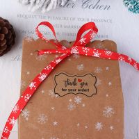 】【、 250Pcs/Roll 3*5Cm Thank You For Your Order Stickers Handmade Sticker  Kraft Paper Label Food Stickers