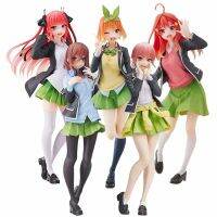 รูปปั้น QUANIAN PVC Gotoubun No Hanayome โมเดลของประดับโต๊ะทำงาน Nakano Miku อุปกรณ์ตกแต่งขนาดจิ๋วของเล่นแก่นสารภาพอนิเมะตุ๊กตาขยับแขนขาได้ Nakano