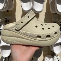 crocs women original 100% Classic Crush Clog bone color Ladies Beach Shoes Platform Soft As Clouds