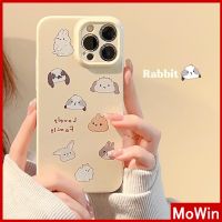 ☬ Mowin - เข้ากันได้สำหรับ เคสไอโฟน เคสไอโฟน11 เคส สำหรับ iPhone 14 เคสไอโฟนครีมเคสนิ่มเคลือบมัน กันกระแทกฝาครอบกล้องป้องกันสัตว์น่