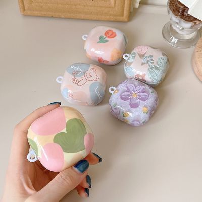 Floral Heart Rose Hard Plastic Earphone Case For Samsung Galaxy Buds Pro Shockproof Cases Cover for Samsung Buds Live Buds 2 Pro Headphones Accessorie
