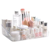 [NEW] Transparent Cosmetics Storage Box Multi Grid Plastic Makeup Lipstick Polish Organizer Case Desktop Jewelry Holder Display Stand