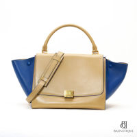 CELINE TRAPEZE SMALL BEIGE BLUE CALF GHW