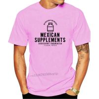 MEXICAN SUPPLEMENTS T Shirt Men Clothing Funny Summer T-shirt Cotton Tshirt Crew Neck White Tops Friends Gift Tees  FMXW