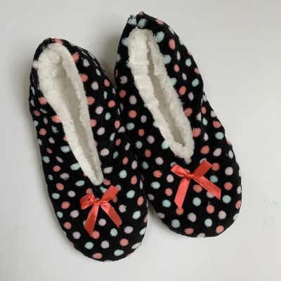 Cute Printed Women Home Indoor Slippers Cotton Shoes Female Non slip Flats Christmas Woman Soft Plush Slippers Faux Fur Shoes