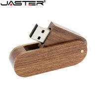 Hot JASTER 1PCS ฟรีโลโก้ที่กำหนดเองหมุนได้ไม้ USB Flash Drive Memory Stick Pendrive 4GB 16GB 32GB 64GB Usb Creativo U Disk ของขวัญ