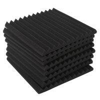 WSFS Hot Wedge Acoustic Foam With Adhesive Tape 8 Pcs Soundproof Panels Silencing Sponge Adhesives Tape