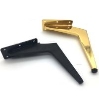 2/4pcs Legs for Metal Furniture Support Replacement Feet Black Gold Home Coffee Table Sofa Bed Tv Bathroom Cabinet Foot Fitting Furniture Protectors R