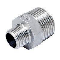 1/8 1/4 3/8 1/2 3/4 1 2 3 4 BSP NPT Male Reducer Hex Nipple 304 Stainless Steel Pipe Fitting Connector Coupler Adapter