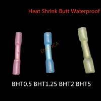 20-50pcs BHT0.5 BHT1.25 BHT2 BHT5 Heat Shrink Butt Waterproof Insulated Connector Terminal Nylon Brass Terminal BHT 004