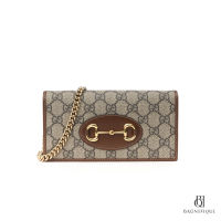 NEW GUCCI HORSEBIT WOC 7_ BROWN GG MONOGRAM CANVAS GHW