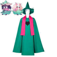 เกม Deltarune Ralsei คอสเพลย์เครื่องแต่งกายชุดสีเขียวหมวกชุด Halloween Carnival ชุด Man ผู้หญิงหล่อตลก Christmas