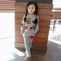 2PCS Girls Outfits Baby Girl Clothes for Kids Clothing Toddler Childrens Jogging Cartoon Casual Sports Suit Children Kids Suits