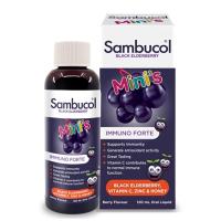 NEW !!! จัดโปรโมชั่น สินค้าใหม่ ส่งฟรี Sambucol Black Elderberry Minis Liquid 120ml. แซมบูคอล แบล็ค เอลเดอร์เบอร์รี่ มินิส์ ชนิดน้ำ (ผลิตภัณฑ์เสริมอาหาร) Cash on delivery [ FREE Delivery ]