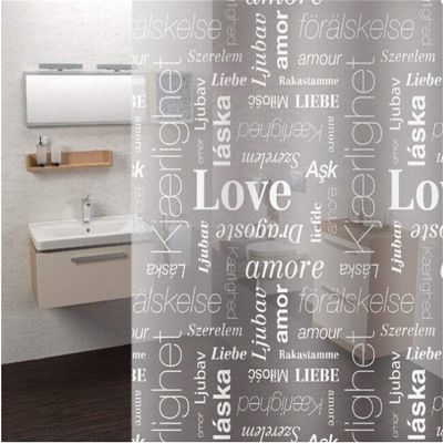 2022 Fashion LOVE Clear Bath Shower Curtains for Bathroom 180x180 cm Mold Resistant Waterproof Shower Bath Curtain With Hooks