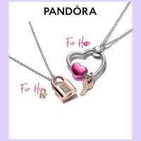 Pandora ชุดเครื่องประดับ สร้อยคอแฟชั่น ปลดล็อกด้วยการเต้นของหัวใจ ของขวัญให้แฟนสาว ZT2254