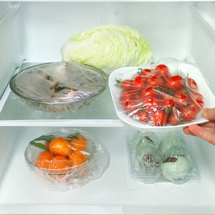 100pcs-disposable-food-cover-kithchen-refrigerator-fruit-food-stretch-leftovers-protection-flim-dustproof-bowls-cups-caps-bag
