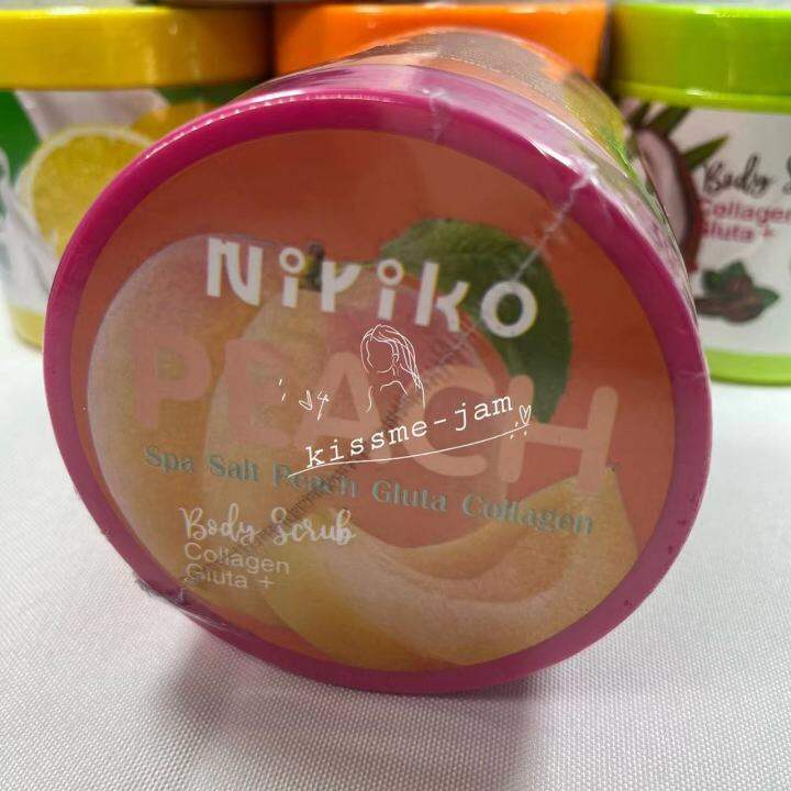 flash-sale-พร้อมส่ง-niriko-peach-เกลือสปาสคับขัดผิว-พีช-คอลลาเจน-700-มล