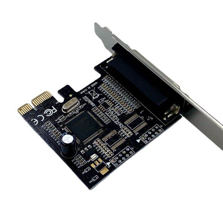 pcie-ไปการ์ดคู่ขนาน-pci-e-to-parallel-port-card-printer-db25-pin-lpt-interface-chip-อะแดปเตอร์-fjk3825