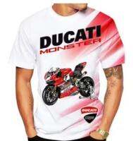 (หุ้นทั้งหมด XZX) 2023 ใหม่ 3D พิมพ์รถจักรยานยนต์ MOTO แข่งรถ DUCATI แฟนกีฬาสวมใส่ผู้ชายรอบคอระบายอากาศแขนสั้น 04 (ชื่อฟรีส่วนบุคคล)