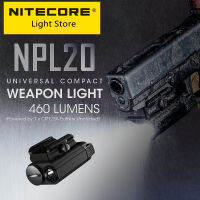 Nitecore ตะเกียงปืน NPL20 460ลูเมนไฟฉายทหาร LED ขนาดกะทัดรัดรางติดตั้งกันน้ำสปอตไลต์ลายพรางแบตเตอรี่ CR123A