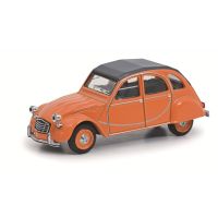 รถอัลลอยหล่อขึ้นรูปโลหะ1:64แบบจำลองรถยนต์คลาสสิกรถ Citroen 2CV และของเล่นสำหรับเก็บของที่ระลึกของสะสม