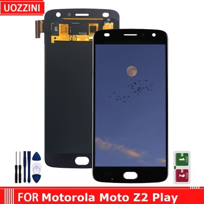 จอ LCD แบบดั้งเดิมสำหรับ Motorola Z2 Play ชิ้นส่วนจอสัมผัสแอลซีดีของเครื่องแปลงดิจิทัลสำหรับ Z2 Play XT1710-09 XT1710-10/07/01/02หน้าจอ