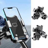 Motorcycle Bicycle Phone Holder Moto Bike Navigation Support Handlebar Rearview Mirror Mount Clip Bracket For IPhone ForSamsung