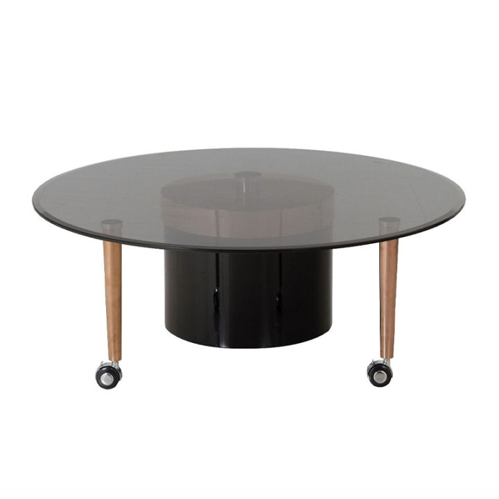 modernform-โต๊ะกลาง-รุ่น-gianna-ขาไทเทเนียมเทา-top-กระจกนิรภัยสีควันดำ