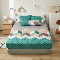 Geometric Style Fitted Bedding Bedspread on the Bed With Elastic Band Mattress Cover For Double Bed Sheet Queen/King Size