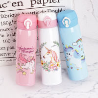 Girls Cute Unicorn Water Bottle Stainless Steel Hot Cold Thermos Vacuum Insulated Double-Wall Student Cartoon Unicorn Bottles