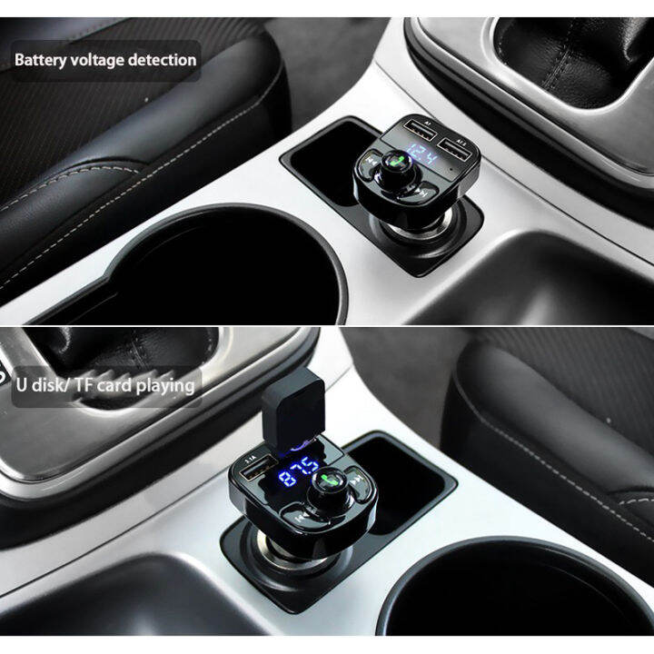 dual-ports-usb-car-charger-quick-charge-bluetooth-4-1a-led-digital-แสดงผล12-24v-car-fast-charging-accessories-interior