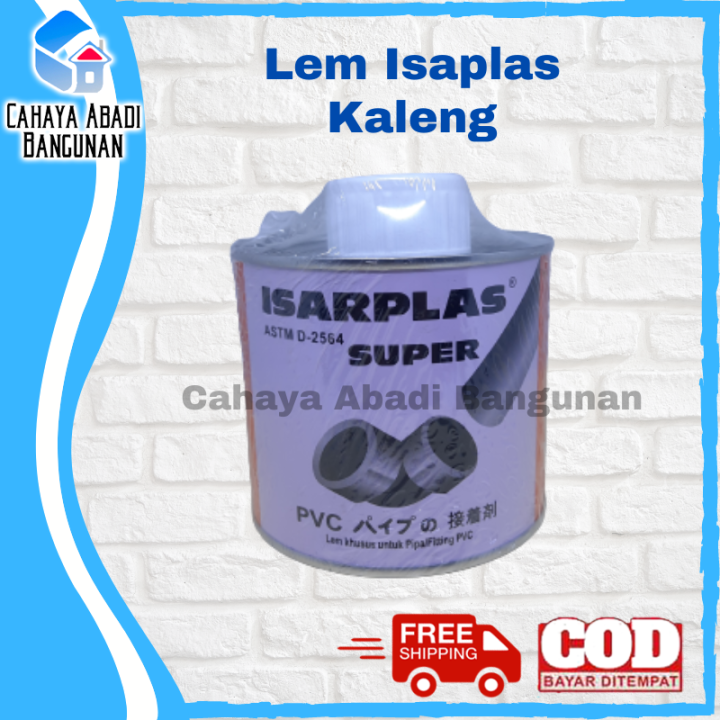 Lem Pvc Isarplas Kaleng Gram Lem Pipa Kaleng Gr Kuas Lazada