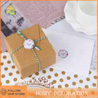 Shao 500ป้าย/ม้วนขอบคุณสติกเกอร์ Seal labes Flower stationery Sticker